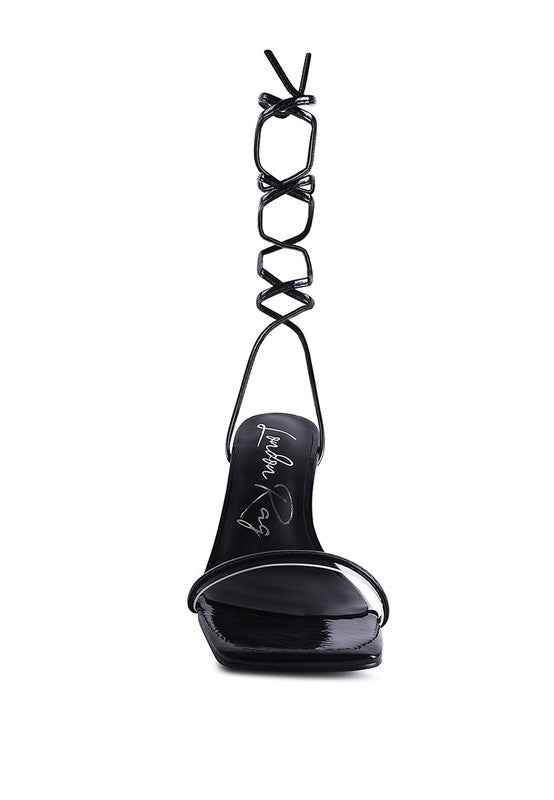 Breeza Lace Up Heeled Sandals