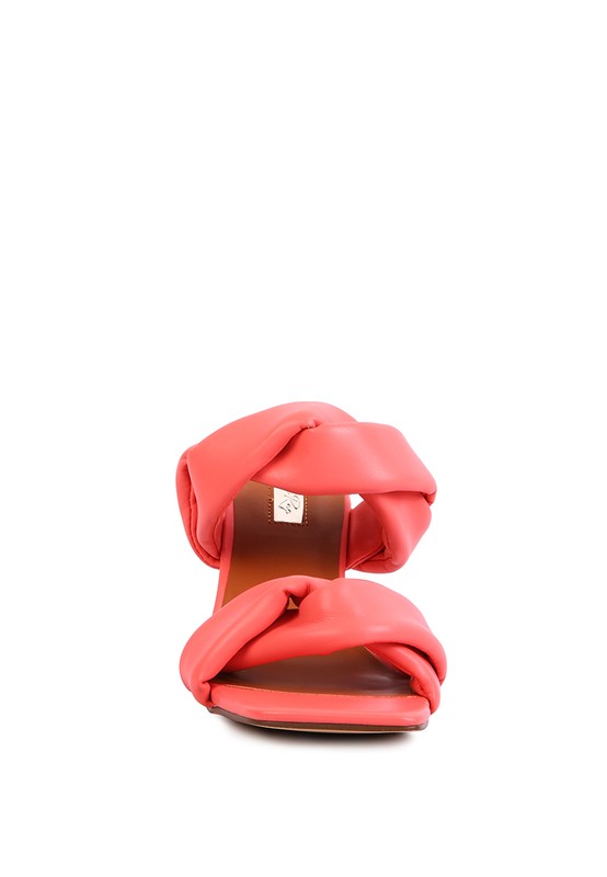 Twisted Strap Spool Heeled Sandal