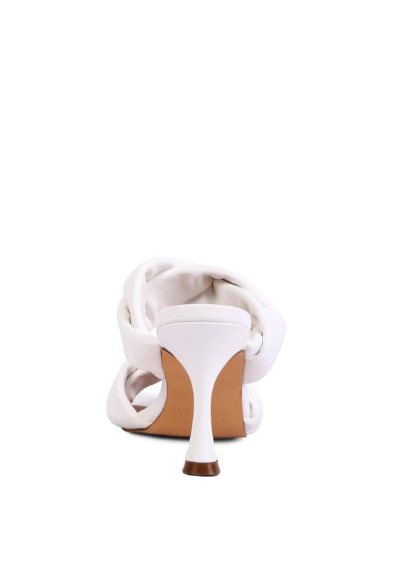 Twisted Strap Spool Heeled Sandal