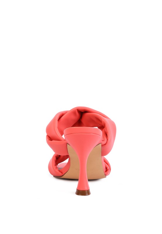 Twisted Strap Spool Heeled Sandal