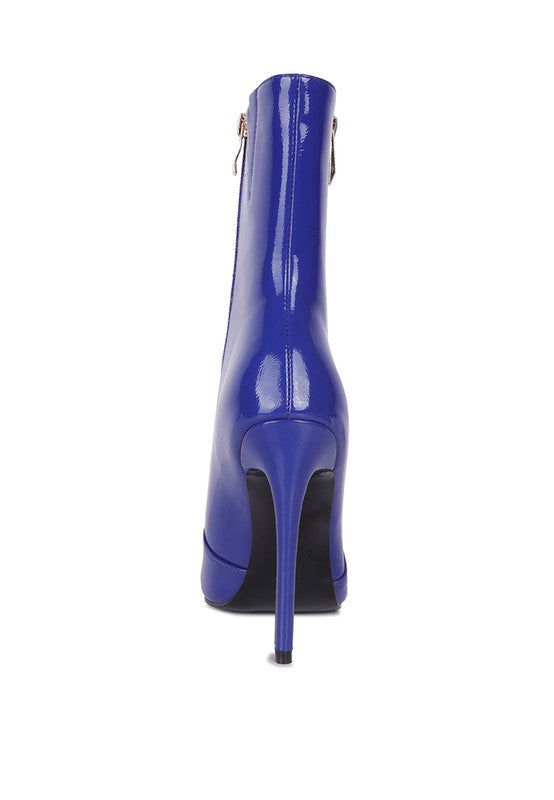 Patricia Patent Leather Ankle Boot