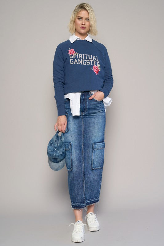 Lyla Long Cargo Pocket Skirt