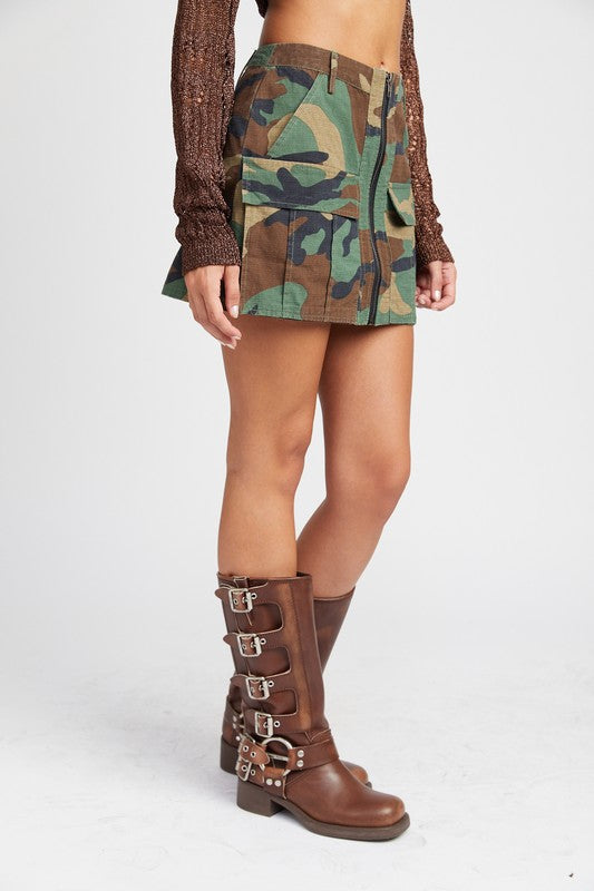 Camilla Camo Mini Skirt