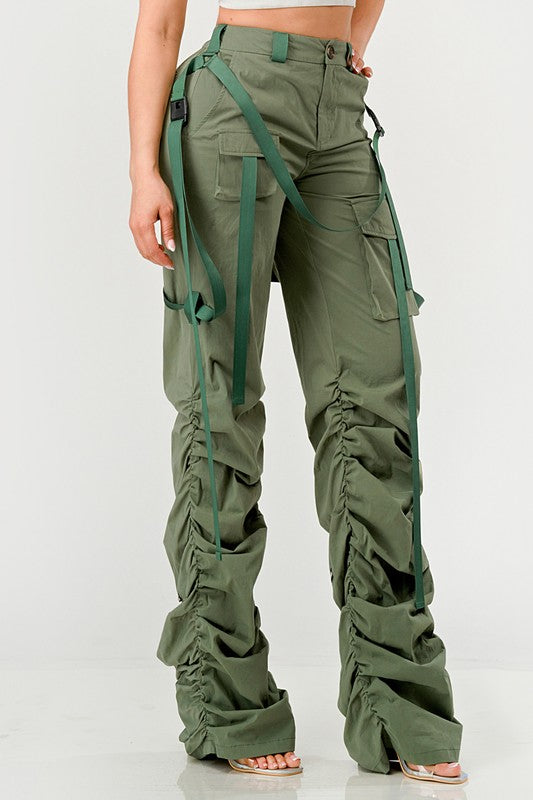 Riley Ruched Utility Cargo Pants