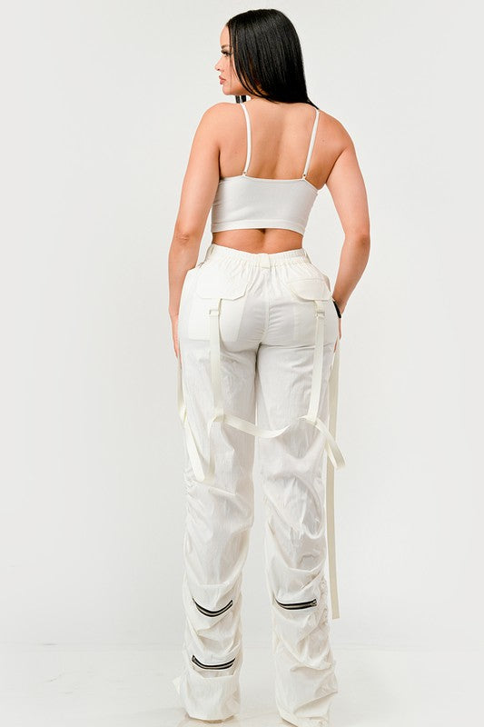 Riley Ruched Utility Cargo Pants