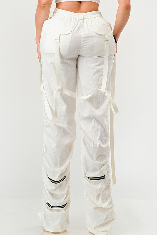 Riley Ruched Utility Cargo Pants
