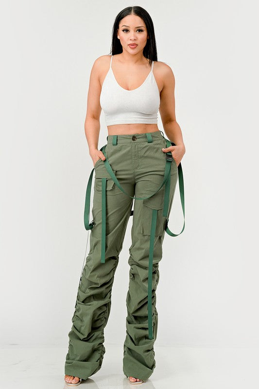 Riley Ruched Utility Cargo Pants