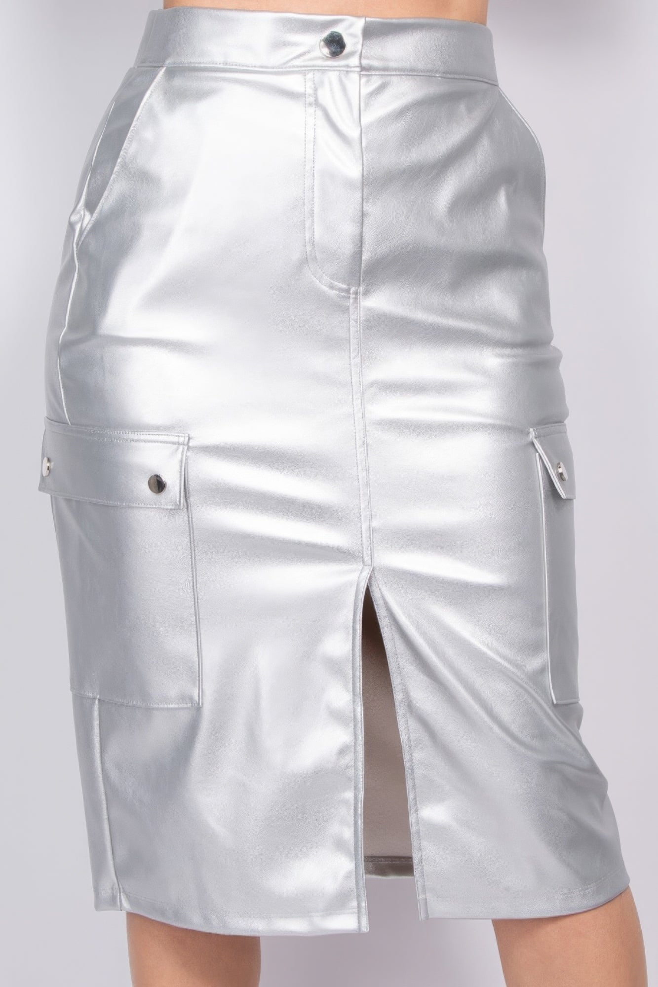 Finn Faux Leather Cargo Skirt