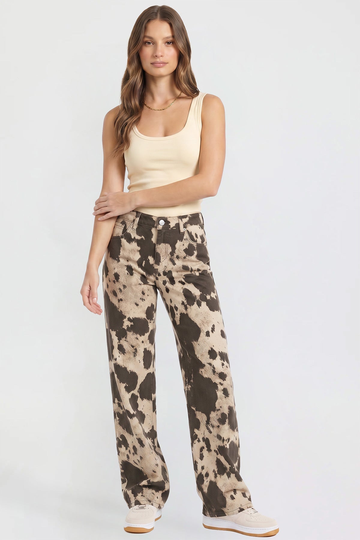 Alise Animal Printed Jeans