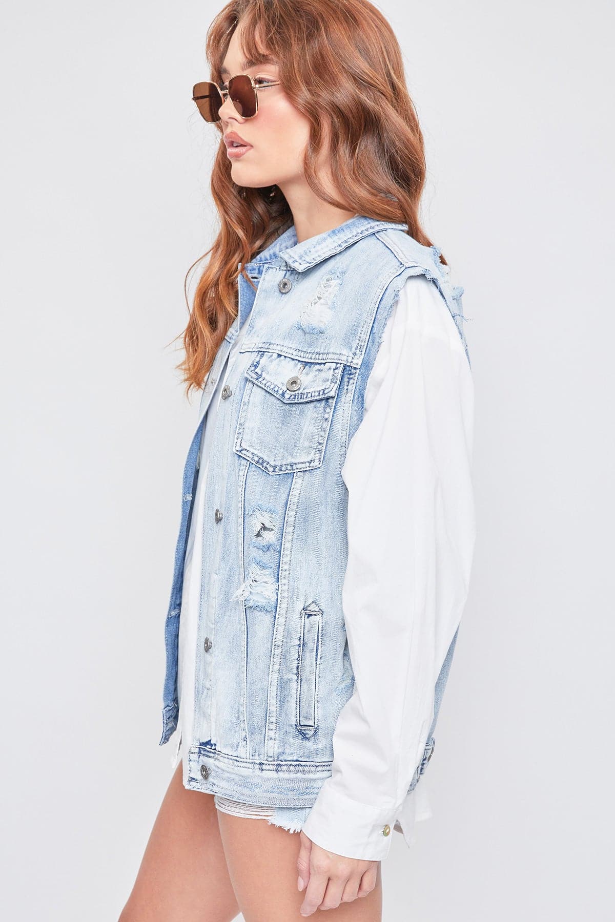 Ola Oversized Boyfriend Denim Vest