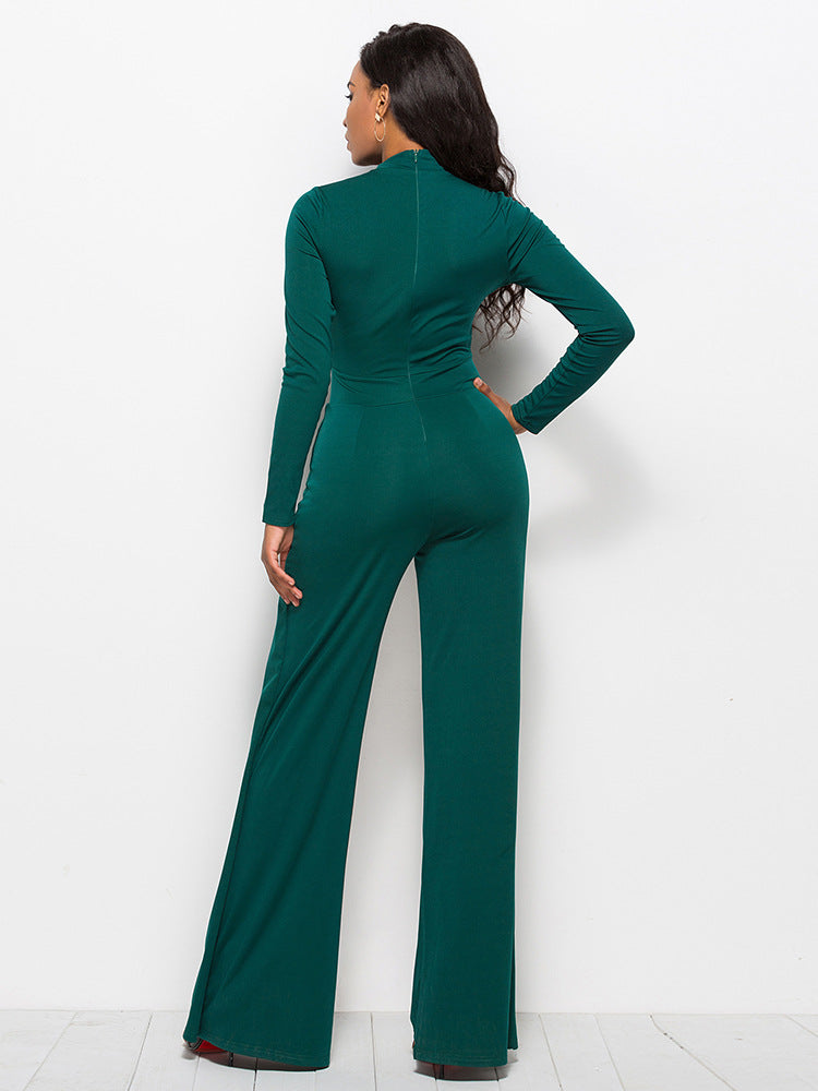 Double Pleated Wide Leg Jumpsuit