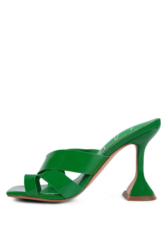 Intertwined Toe Ring Heeled Sandals