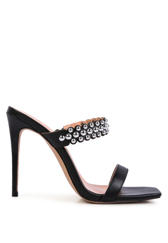 Brandee Studded High Heel Sandals