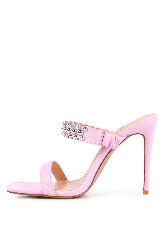 Brandee Studded High Heel Sandals