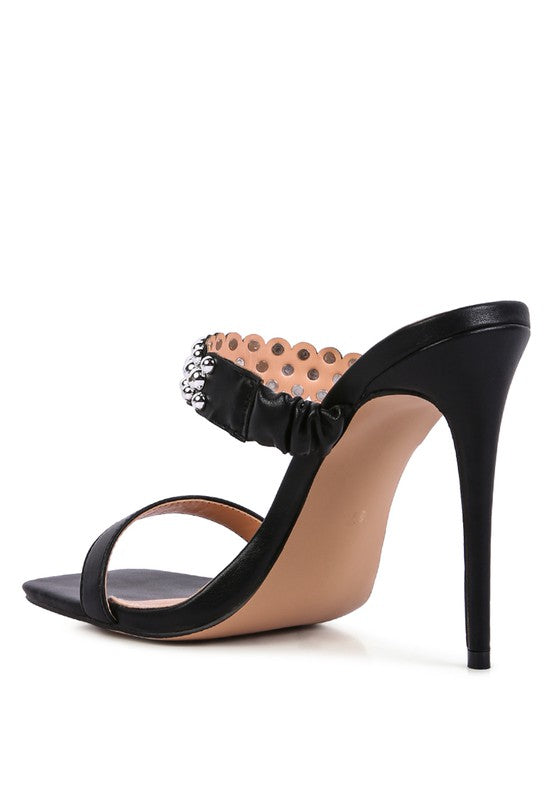 Brandee Studded High Heel Sandals
