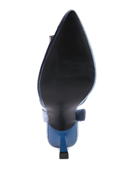 Firebird Velvet Slingback Heels