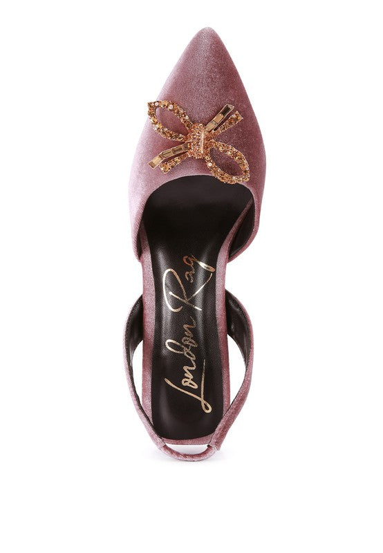 Firebird Velvet Slingback Heels