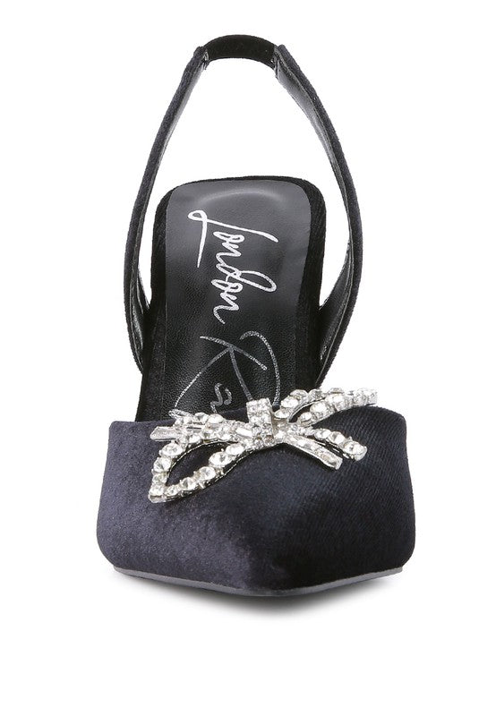 Firebird Velvet Slingback Heels