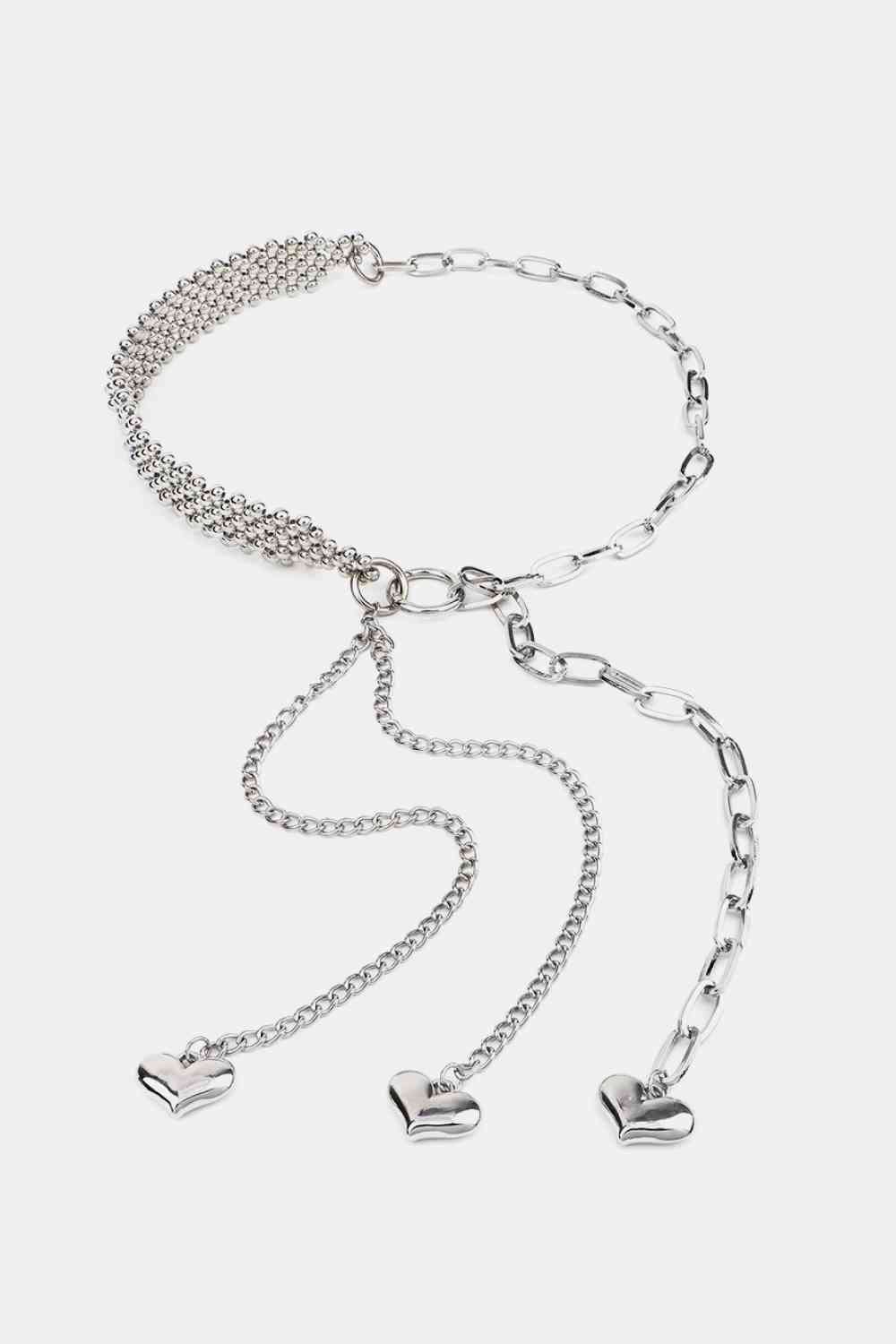 Beadie Heart Charm Chain Belt