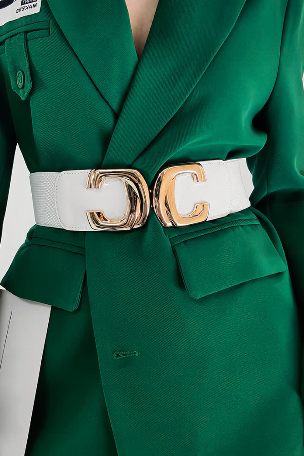 Zinc Alloy Elastic Wide Belt