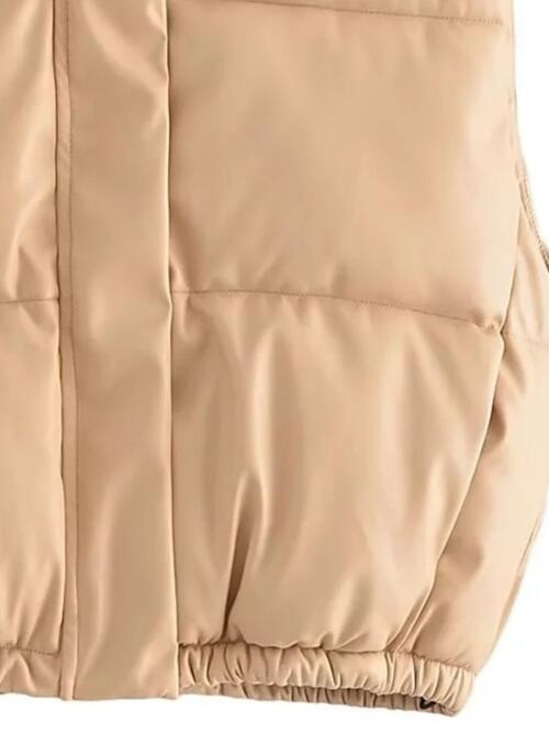 Finley Faux Leather Zip Up Vest