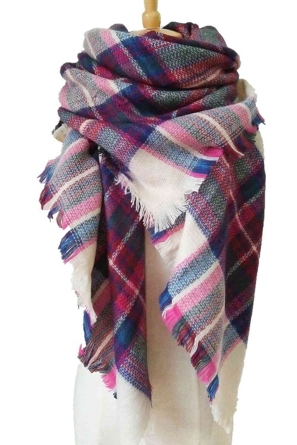 Bea Plaid Cashmere Scarf