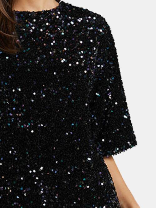 Sallie Sequin Tie Back Mini Dress