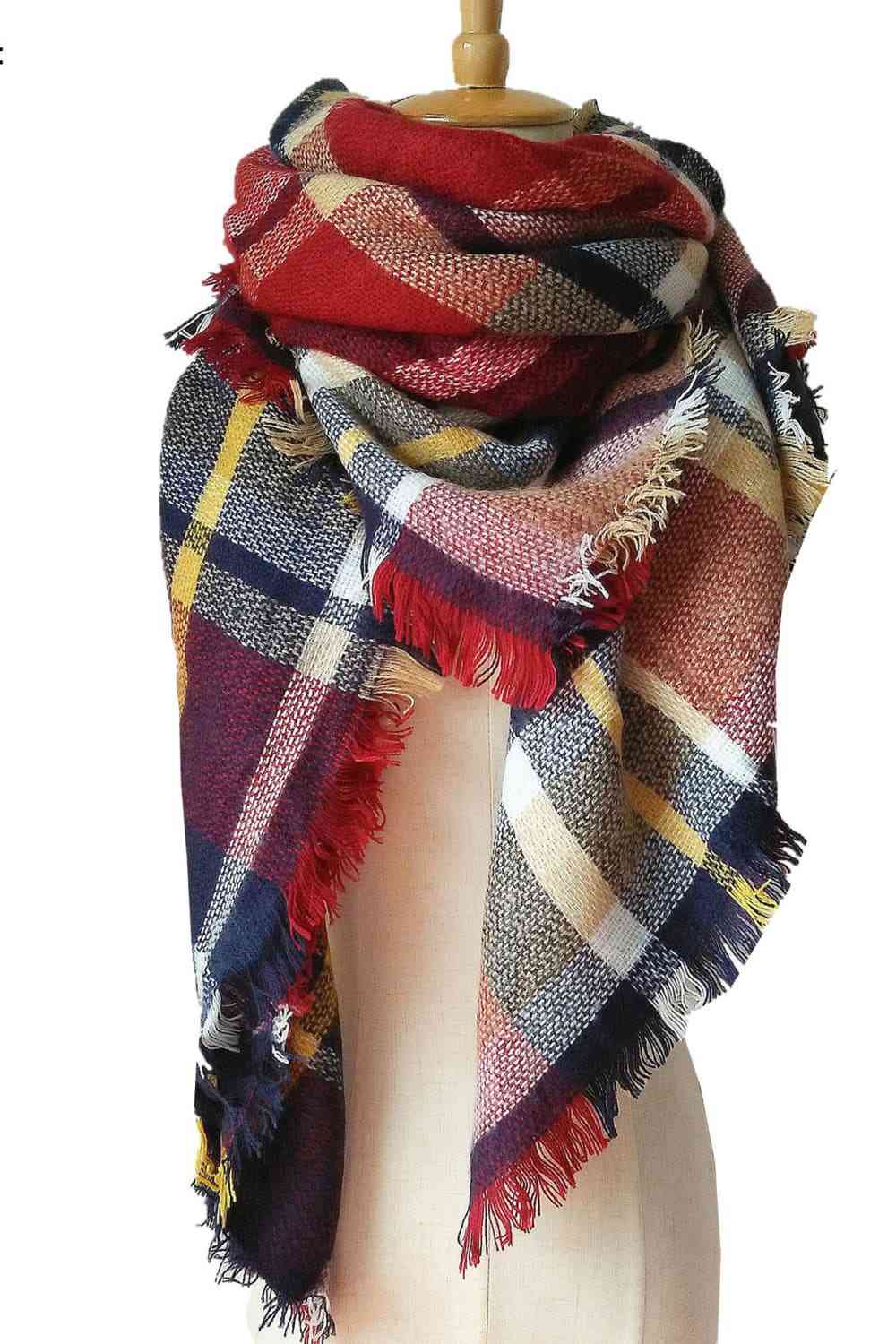 Bea Plaid Cashmere Scarf