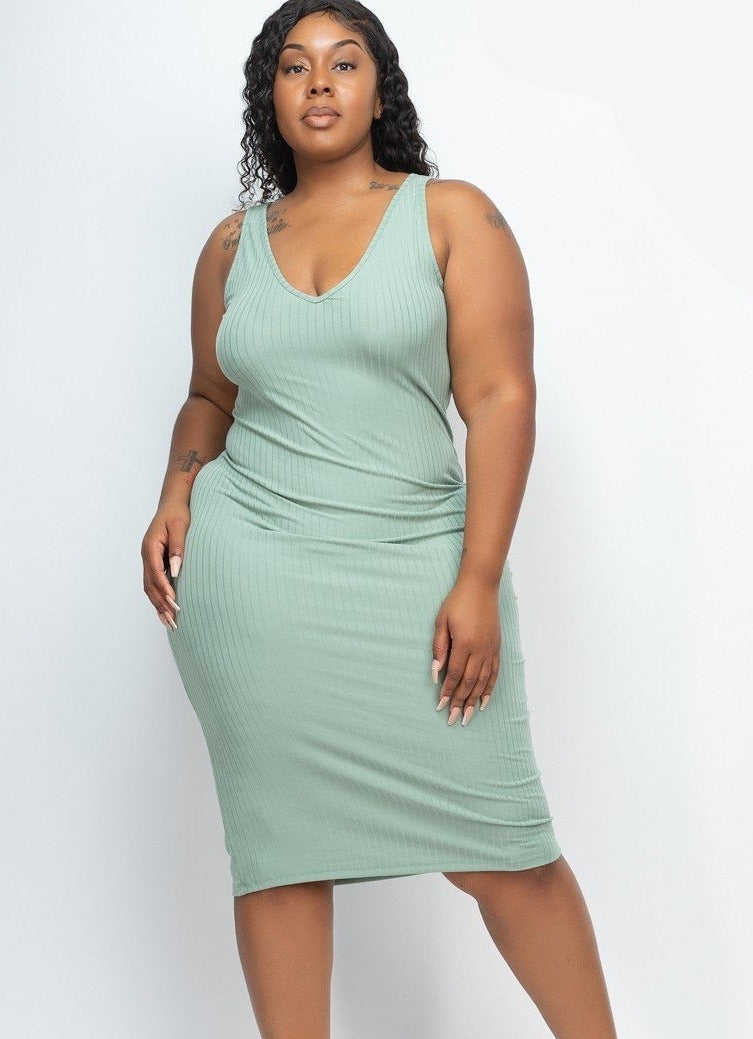 Back Slit Bodycon Dress