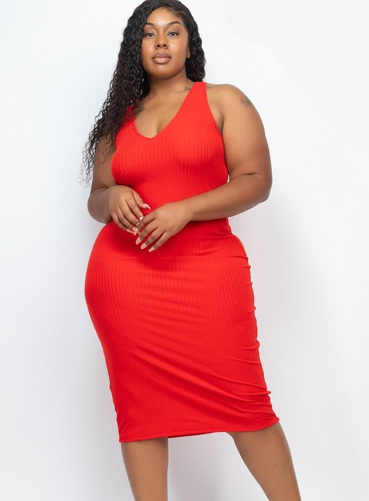 Back Slit Bodycon Dress