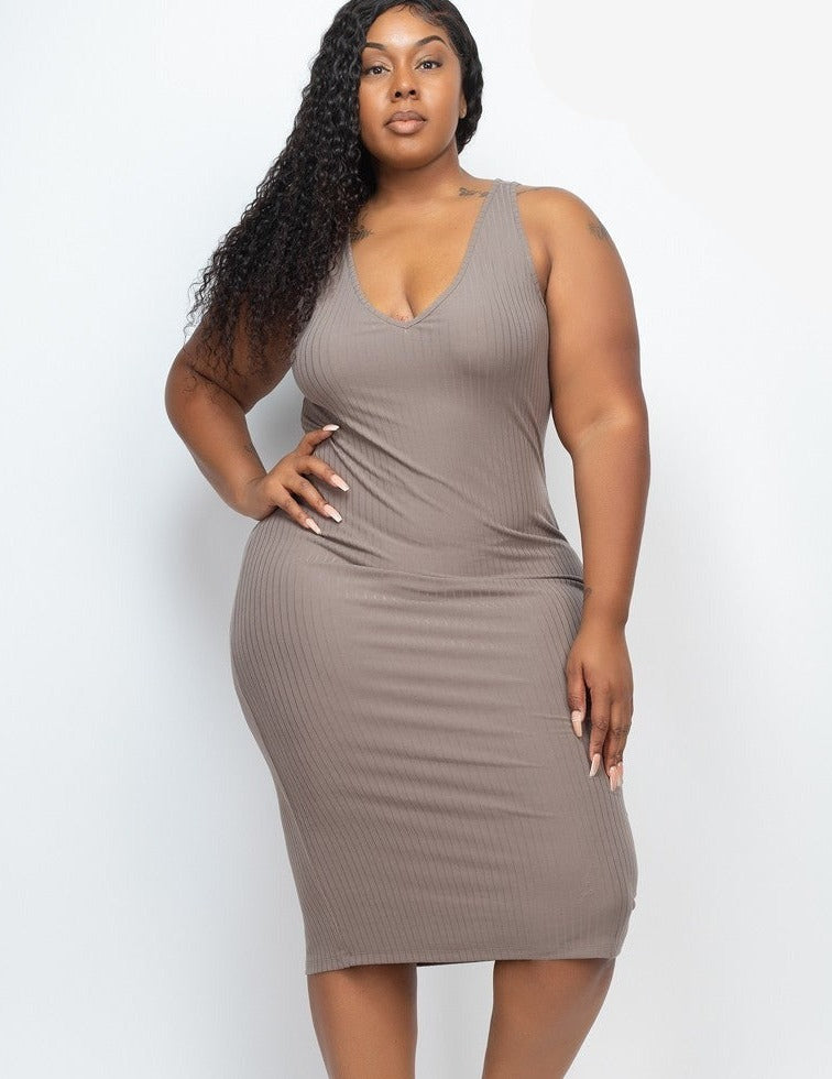 Back Slit Bodycon Dress