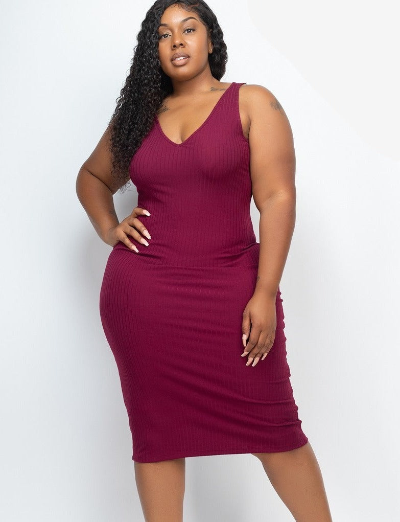 Back Slit Bodycon Dress