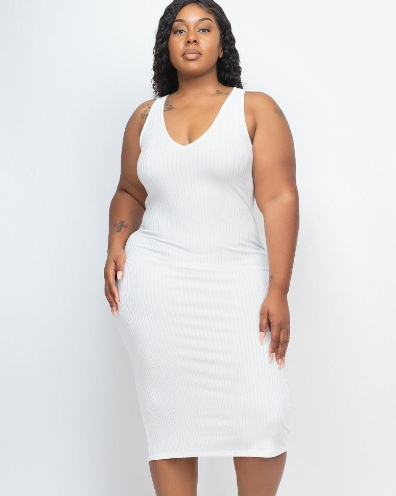 Back Slit Bodycon Dress