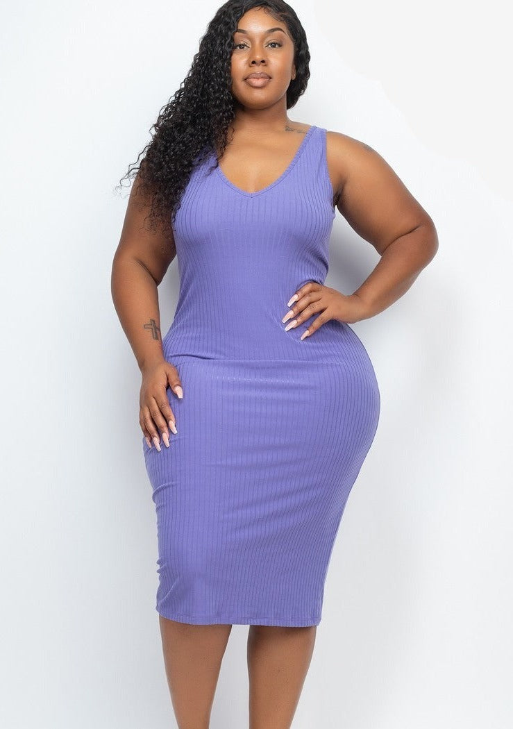 Back Slit Bodycon Dress