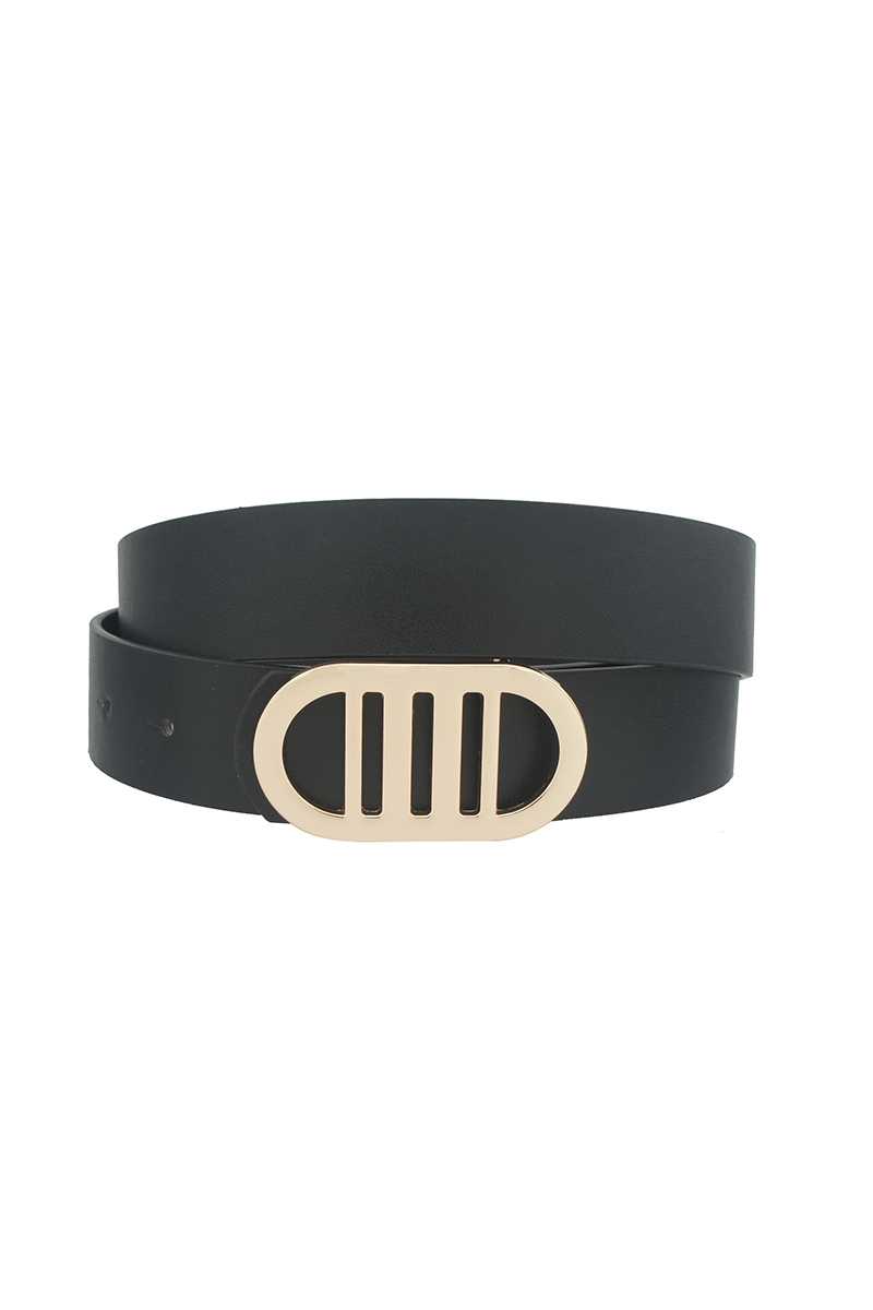 Modern Gridded Oval Belt