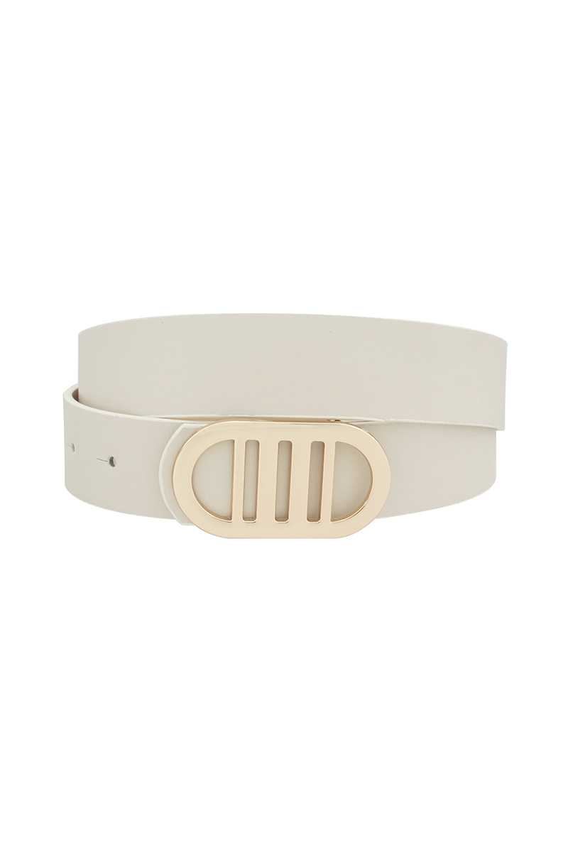 Modern Gridded Oval Belt