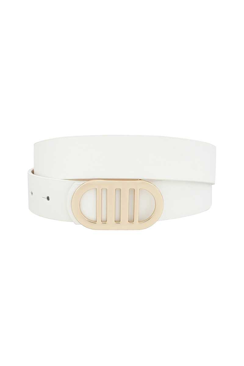 Modern Gridded Oval Belt