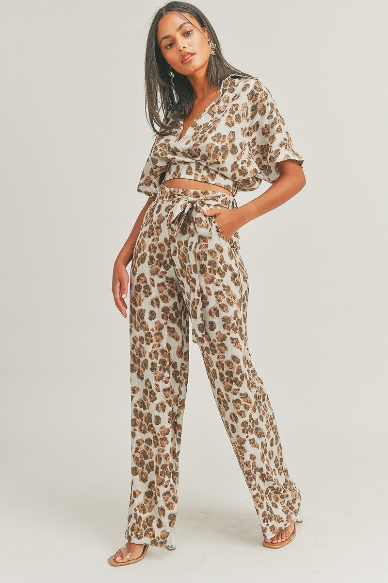 Animal Print Pants Set