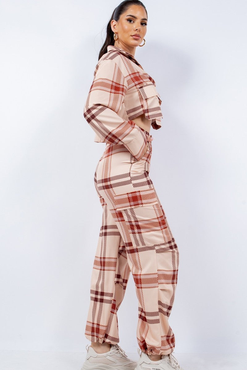 Kali Cropped Cargo Pants Set