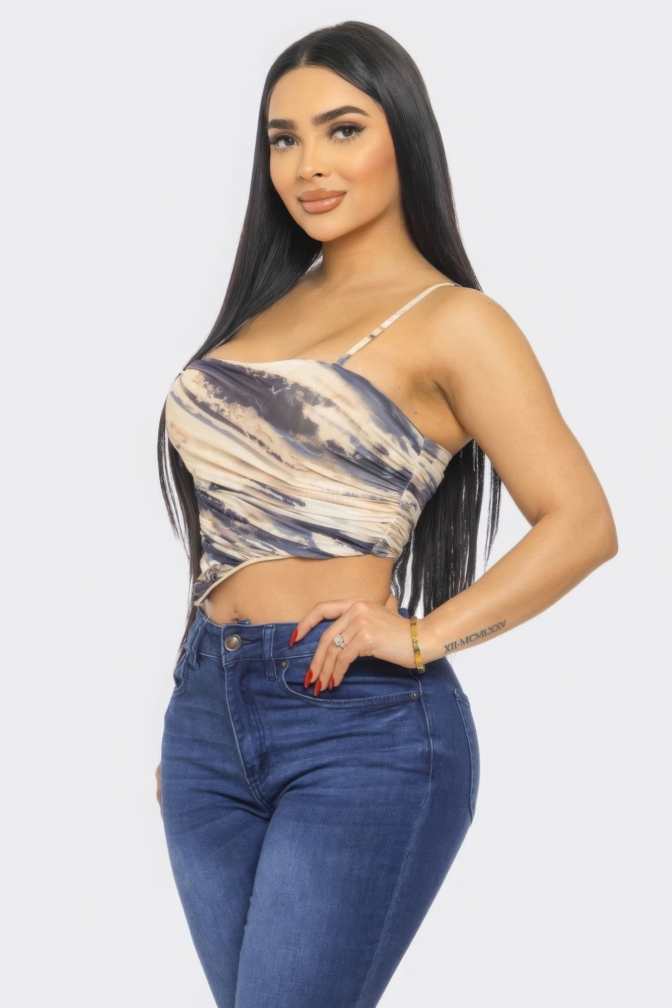 Melody Mesh Print Top