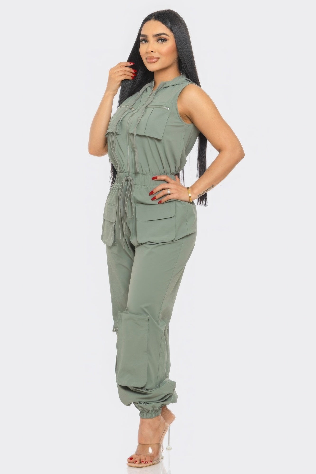 Mel Multi-Pocket Cargo Jumpsuit