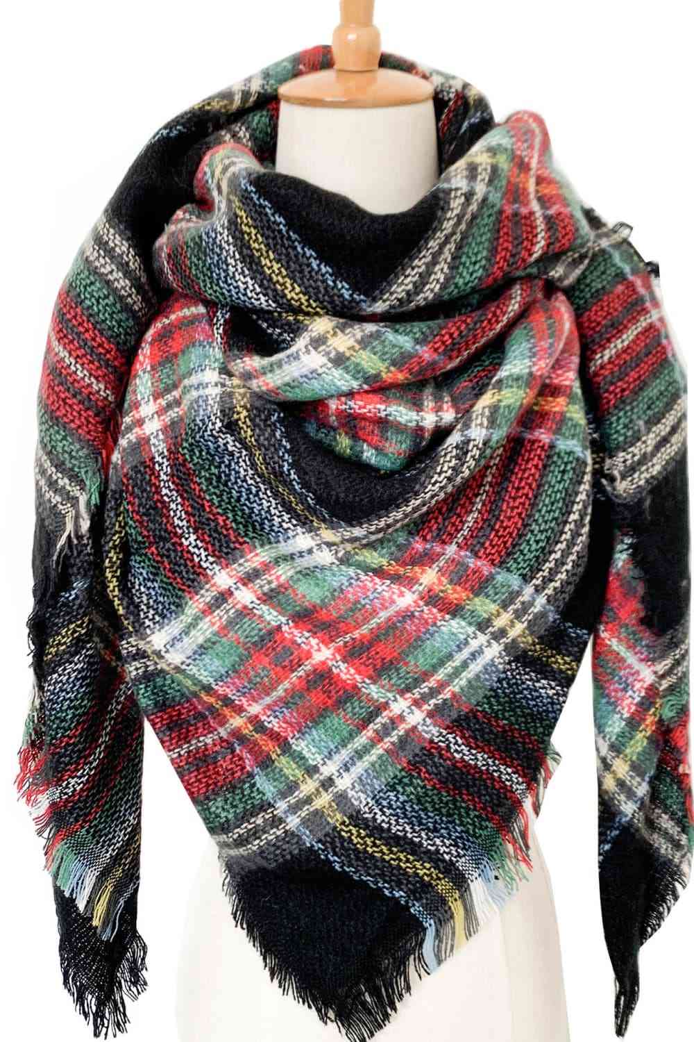 Bea Plaid Cashmere Scarf