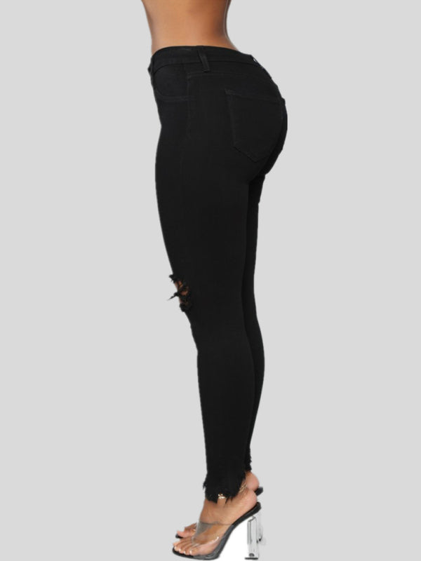 Skinny Ripped Ankle Jeans