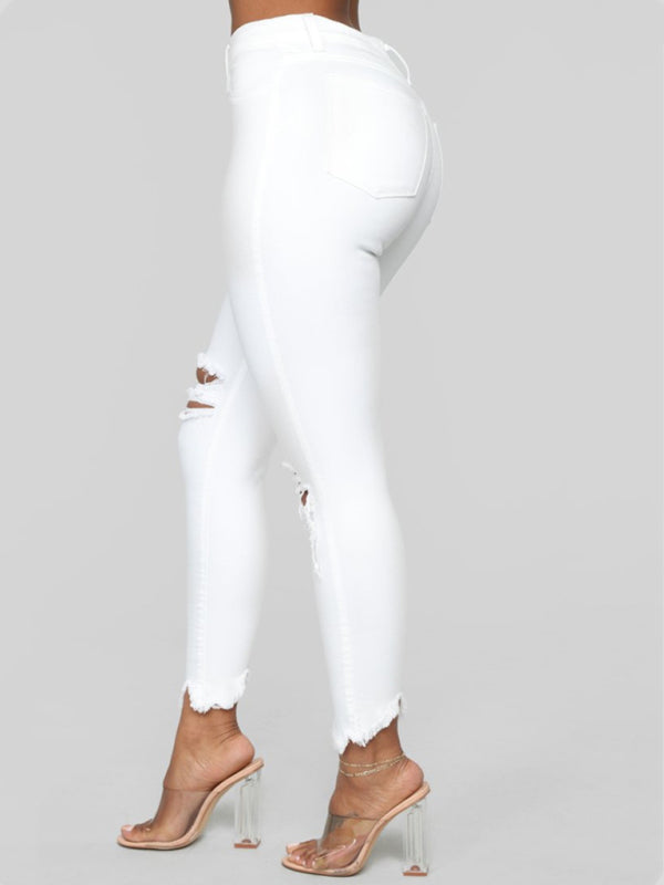 Skinny Ripped Ankle Jeans
