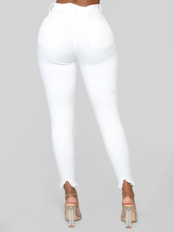 Skinny Ripped Ankle Jeans