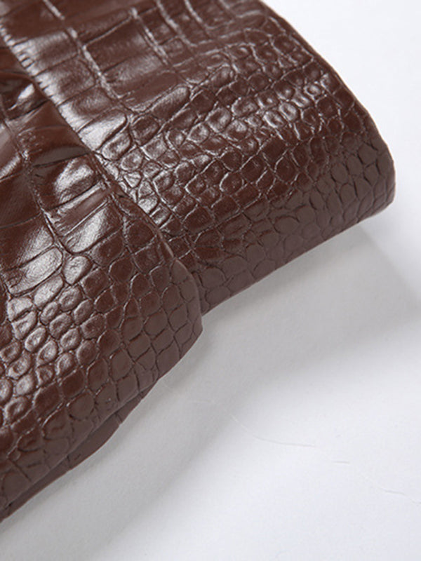 Tisha Tube Top Faux Leather Skirt Set