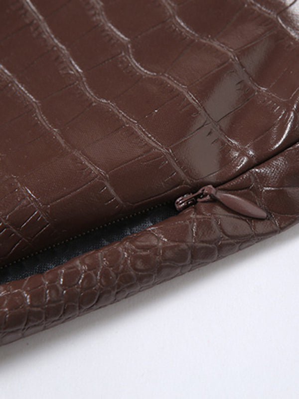 Tisha Tube Top Faux Leather Skirt Set