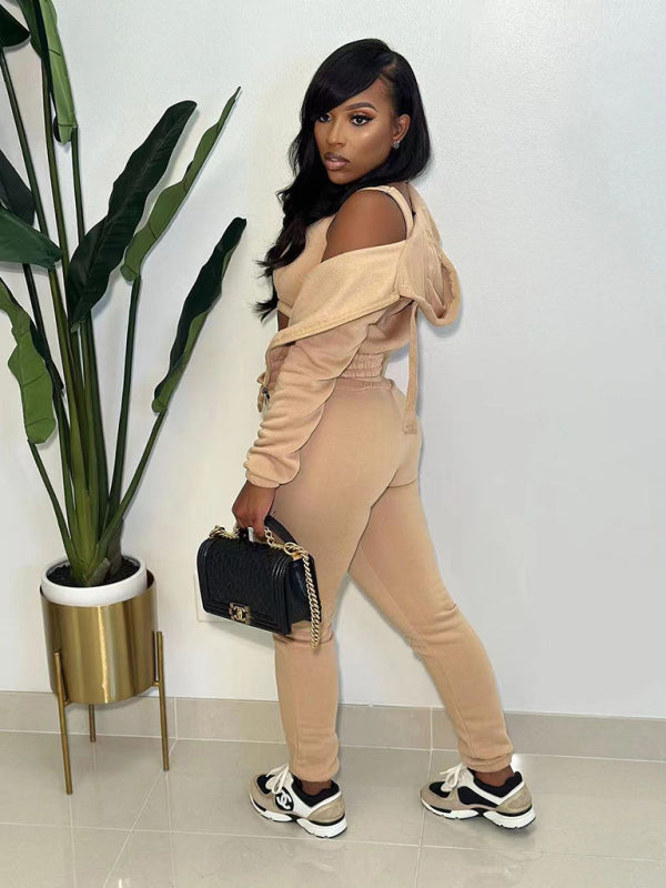 Haven Hooded Three Piece Sweatpants Set