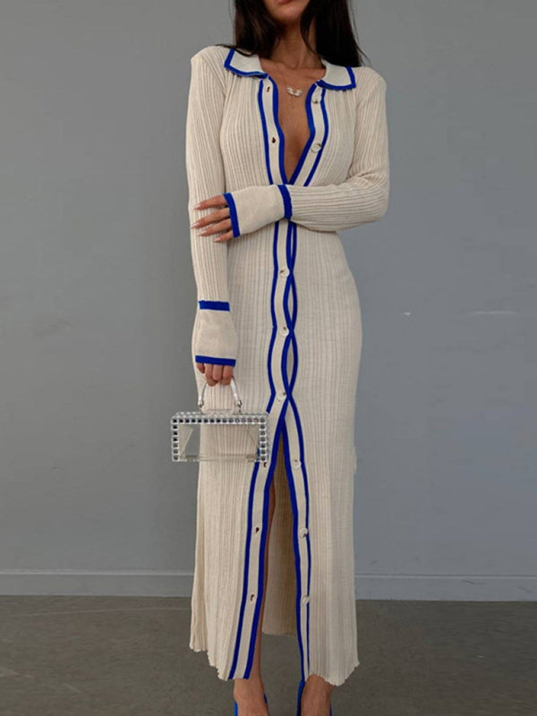 Betsy Buttoned Bodycon Maxi Dress