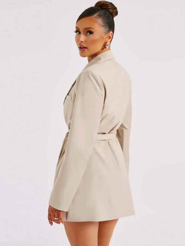 Wendi Waist Tie Mini Blazer Dress